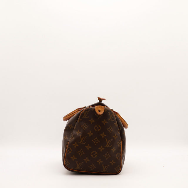 Vue de profil Louis Vuitton Speedy 30 toile Monogram occasion — AMANA Vintage