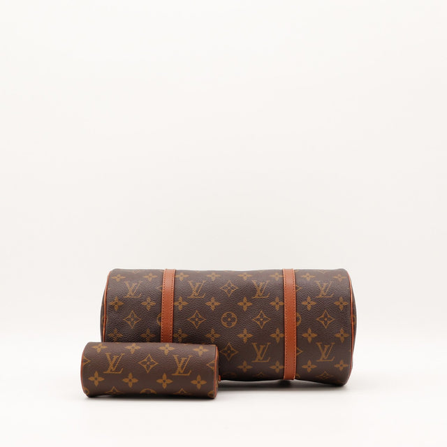 Louis Vuitton Papillon 30 toile Monogram profil et pochette occasion authentique — AMANA Vintage