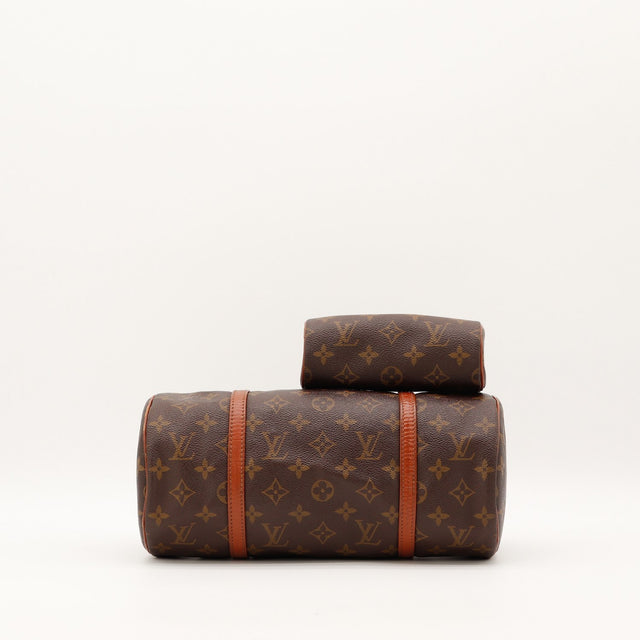 Louis Vuitton Papillon 30 toile Monogram vue de dessous avec pochette — AMANA Vintage
