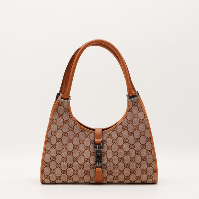 Sac Gucci Jackie toile monogrammée vue de face occasion authentique — AMANA Vintage