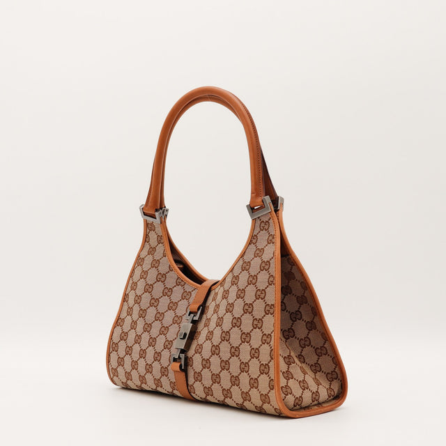 Sac Gucci Jackie profil cuir cognac occasion authentique — AMANA Vintage