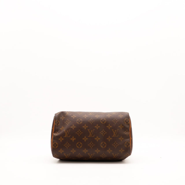 Intérieur Louis Vuitton Speedy 25 doublure textile marron poche zippée — AMANA Vintage