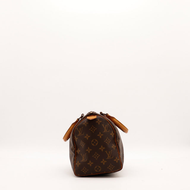 Vue de dessous Louis Vuitton Speedy 25 fond toile Monogram — AMANA Vintage