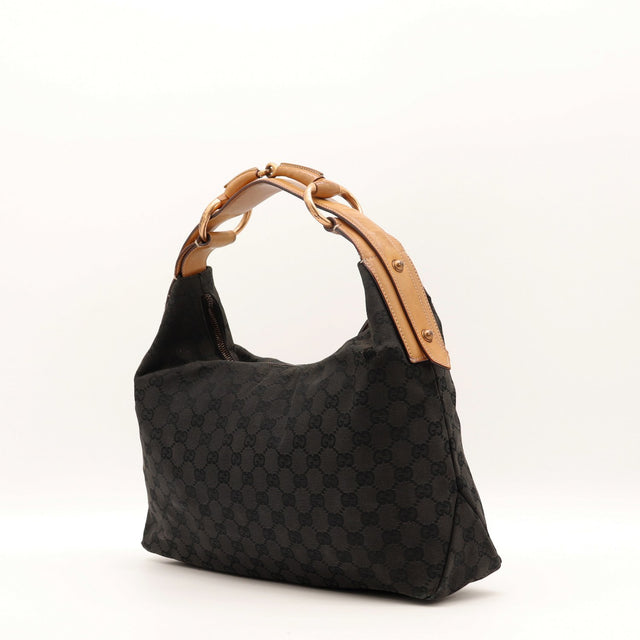Sac Gucci Hobo Horsebit profil anse cuir occasion authentique — AMANA Vintage