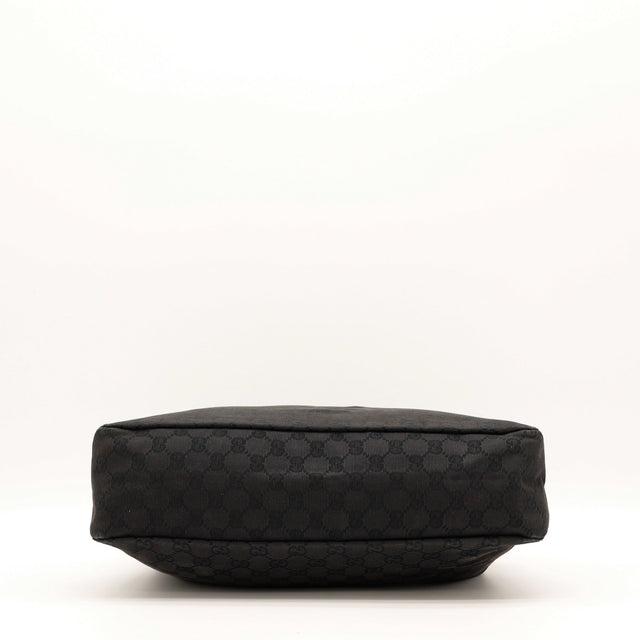 Sac Gucci Hobo Horsebit vue du fond toile monogrammée occasion authentique — AMANA Vintage