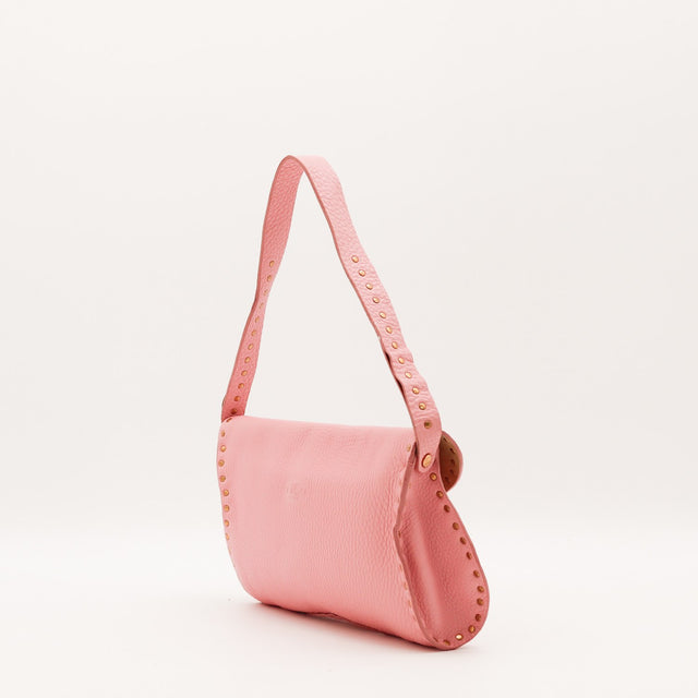 Profil du sac à épaule Céline clouté cuir vieux rose occasion authentique — AMANA Vintage