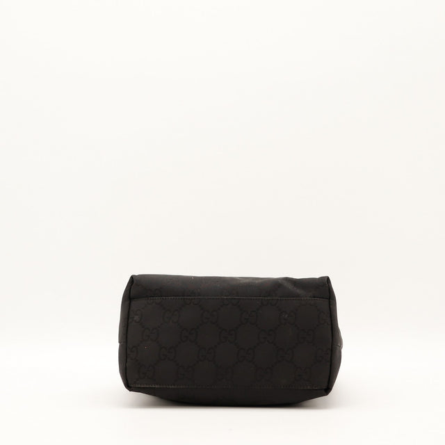 Fond du sac Gucci Hobo nylon monogrammé noir occasion authentique — AMANA Vintage