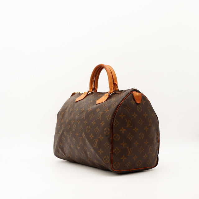 Vue trois quarts arriere Louis Vuitton Speedy 35 Monogram — AMANA Vintage