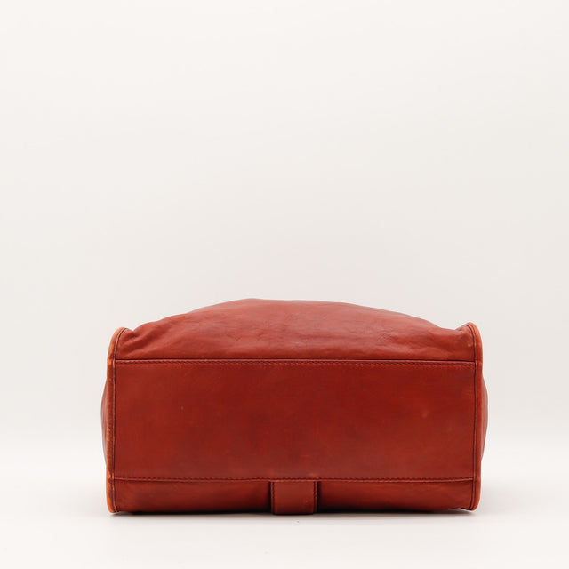 Fond du sac Gucci Hobo Stirrup cuir rouge occasion authentique — AMANA Vintage