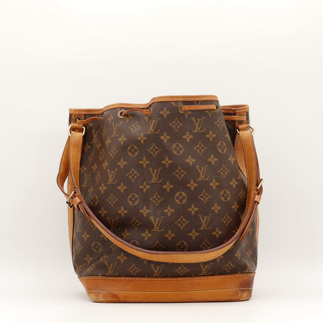 Vue de côté Louis Vuitton Noé Toile Monogramme occasion authentique — AMANA Vintage