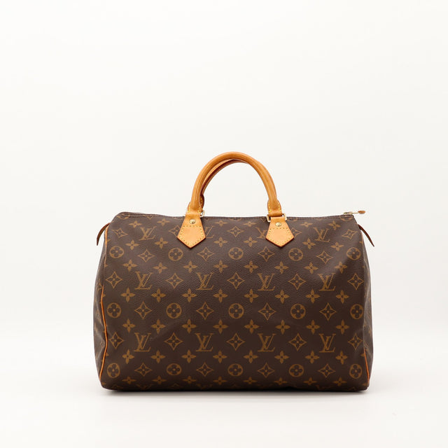 Sac Louis Vuitton Speedy 35 toile Monogram vue de face occasion authentique — AMANA Vintage