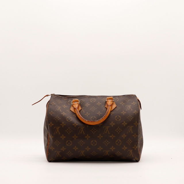 Louis Vuitton Speedy 30 vue de côté droit toile Monogram — AMANA Vintage