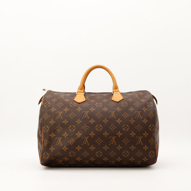 Louis Vuitton Speedy 35 vue de face arriere toile Monogram occasion — AMANA Vintage