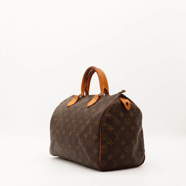 Louis Vuitton Speedy 30 toile Monogram vue de trois quarts occasion — AMANA Vintage