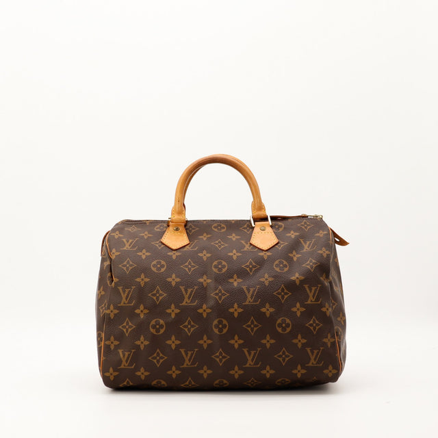 Sac Louis Vuitton Speedy 30 toile Monogram vue de face occasion authentique — AMANA Vintage