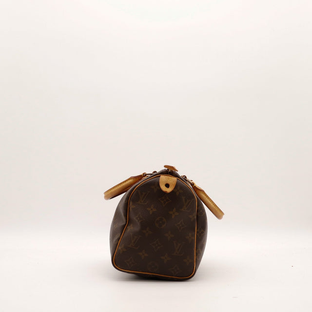 Louis Vuitton Speedy 30 profil gauche cuir vachette occasion — AMANA Vintage