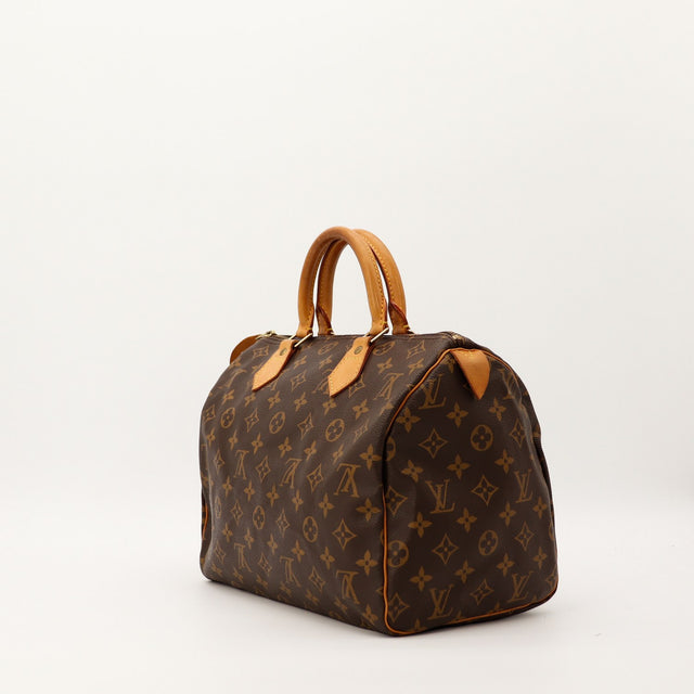 Louis Vuitton Speedy 30 vue trois quarts dos toile Monogram occasion — AMANA Vintage