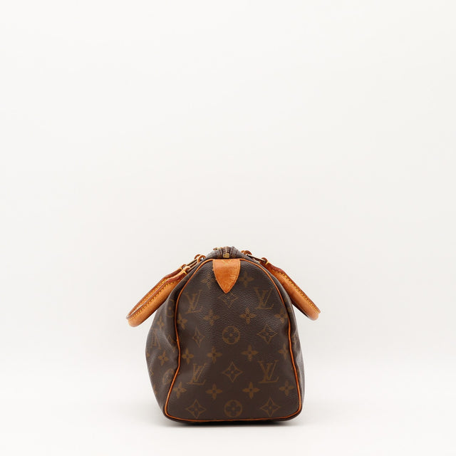 Détail de la doublure Louis Vuitton Speedy 25 Toile Monogramme occasion authentique — AMANA Vintage
