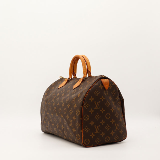 Vue de trois quarts gauche Louis Vuitton Speedy 35 occasion — AMANA Vintage