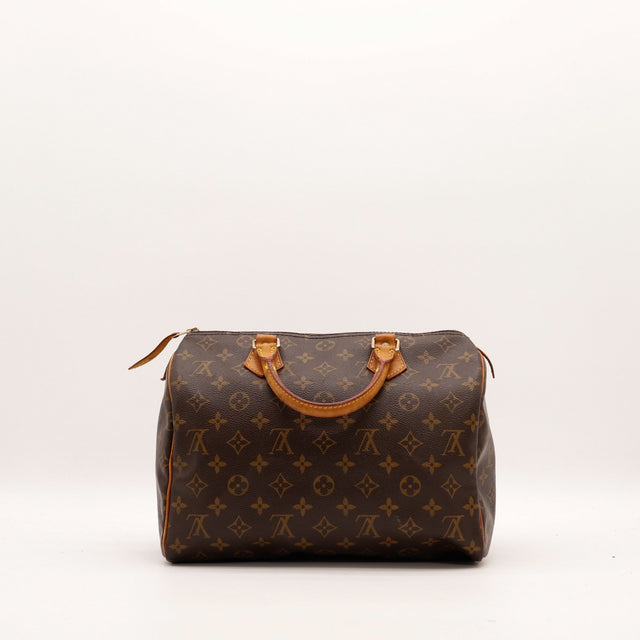 Louis Vuitton Speedy 30 vue de face arrière toile Monogramme occasion — AMANA Vintage