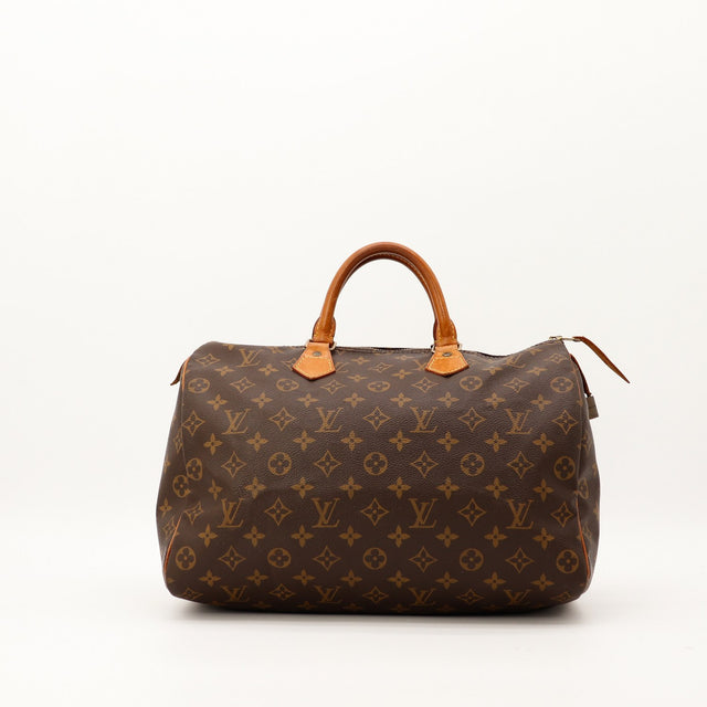 Sac Louis Vuitton Speedy 35 toile Monogram vue de face occasion authentique — AMANA Vintage