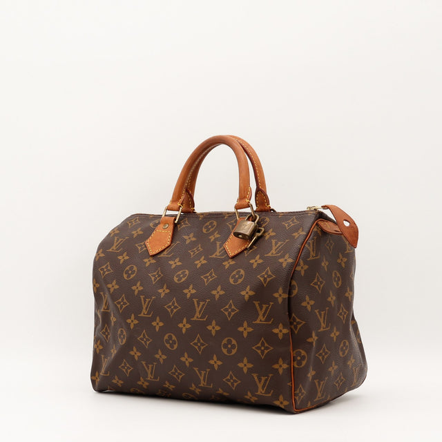 Vue de dos Louis Vuitton Speedy 30 Toile Monogramme occasion authentique — AMANA Vintage