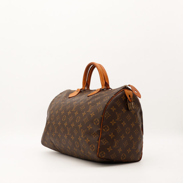Louis Vuitton Speedy 35 toile Monogram vue de trois quarts occasion — AMANA Vintage