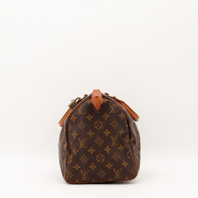 Vue de profil Louis Vuitton Speedy 30 Toile Monogramme occasion authentique — AMANA Vintage