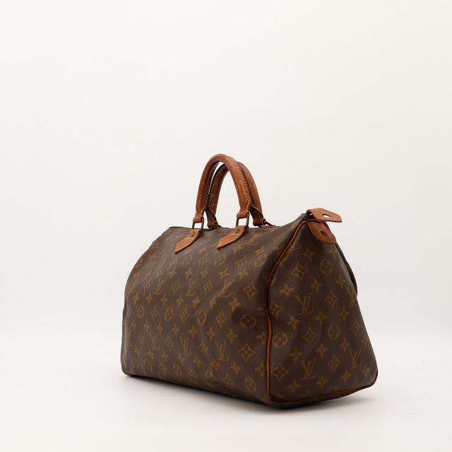 Louis Vuitton Speedy 35 vue de trois quarts gauche toile Monogram occasion — AMANA Vintage