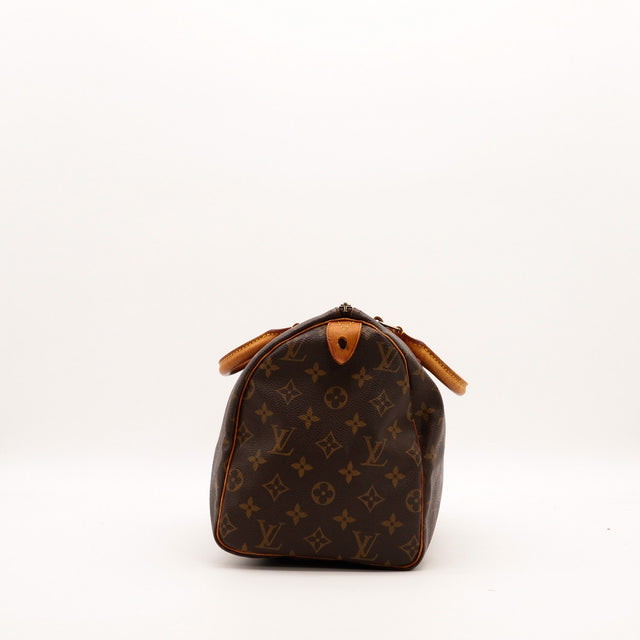 Louis Vuitton Speedy 30 vue de côté droit toile Monogramme — AMANA Vintage