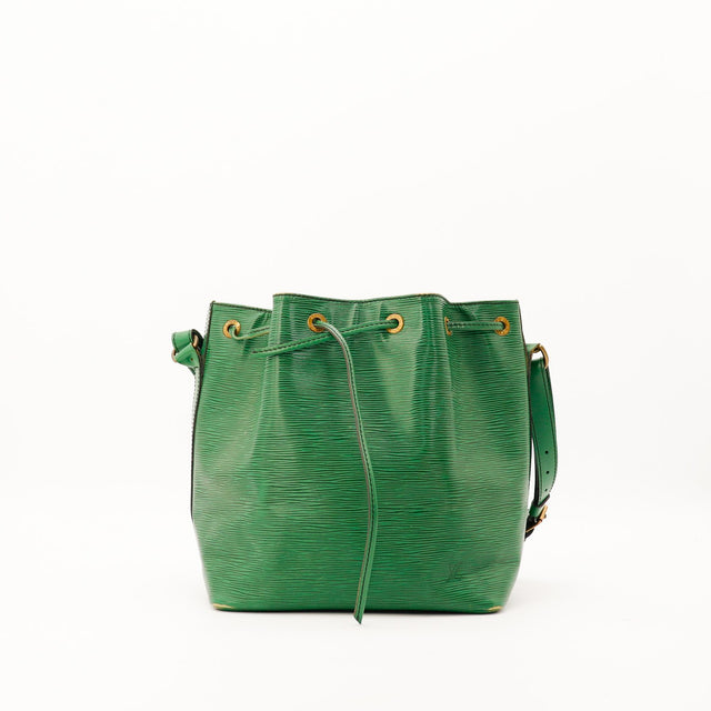Sac Louis Vuitton Petit Noe cuir Epi vert vue de face occasion authentique — AMANA Vintage
