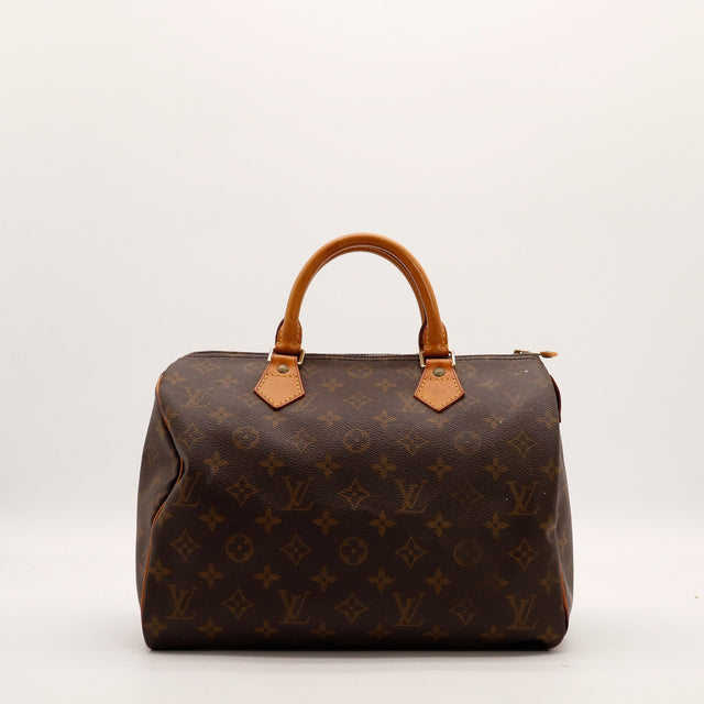Sac Louis Vuitton Speedy 30 toile Monogramme vue de face occasion authentique — AMANA Vintage