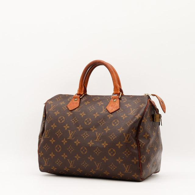 Vue de dos Louis Vuitton Speedy 30 Toile Monogramme occasion authentique — AMANA Vintage