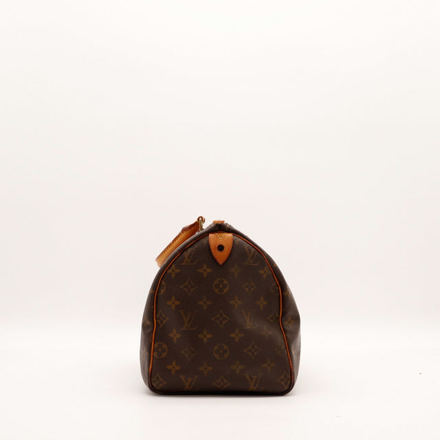 Louis Vuitton Speedy 30 vue de côté gauche toile Monogramme — AMANA Vintage
