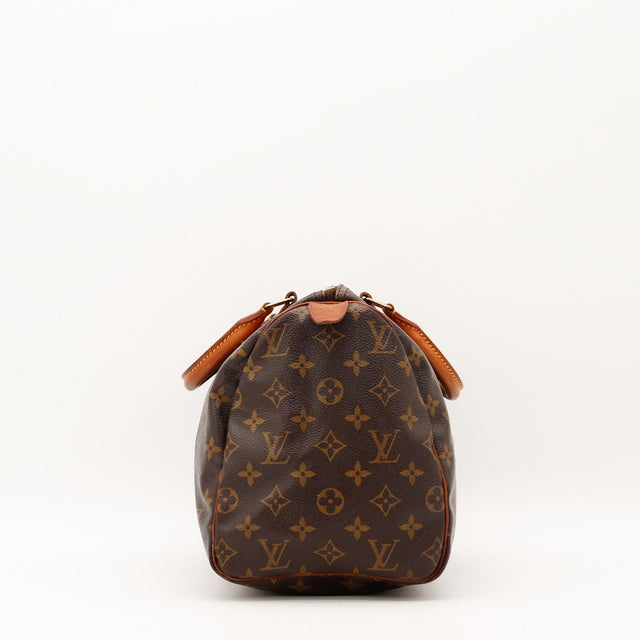 Détail de la doublure Louis Vuitton Speedy 30 Toile Monogramme occasion authentique — AMANA Vintage