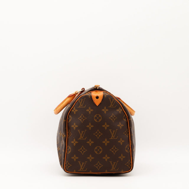 Vue de profil Louis Vuitton Speedy 30 Toile Monogramme occasion authentique — AMANA Vintage