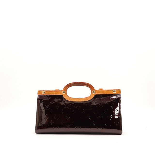 Louis Vuitton Roxbury Drive Vernis amarante face arrière poignée anneau vachette — AMANA Vintage