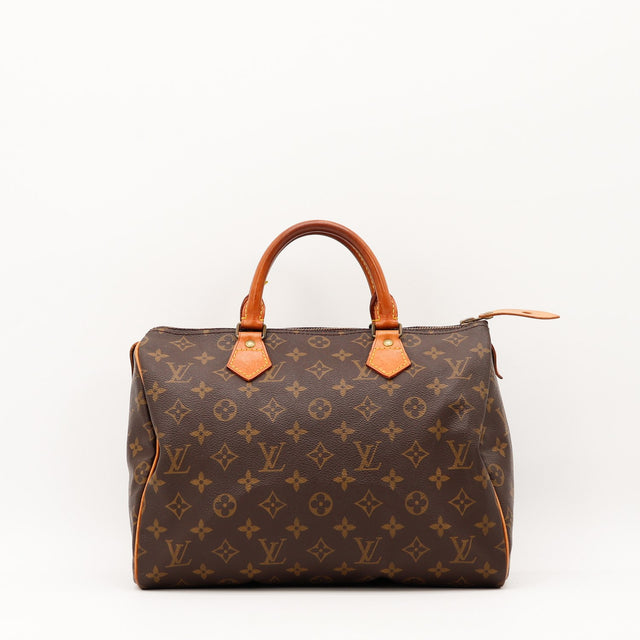 Vue de face Louis Vuitton Speedy 30 Toile Monogramme occasion authentique — AMANA Vintage