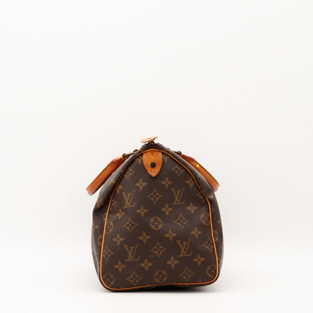 Vue de profil Louis Vuitton Speedy 30 Toile Monogramme occasion authentique — AMANA Vintage