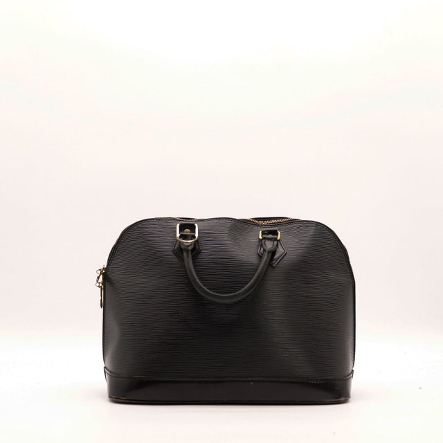 Louis Vuitton Alma PM Épi noir vue de face arrière occasion authentique — AMANA Vintage
