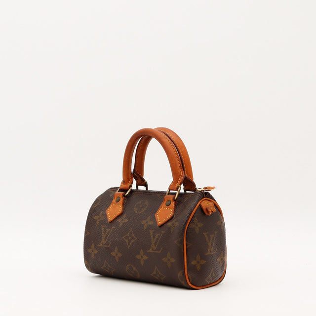 Vue de dos Louis Vuitton Mini Speedy Toile Monogramme occasion authentique — AMANA Vintage