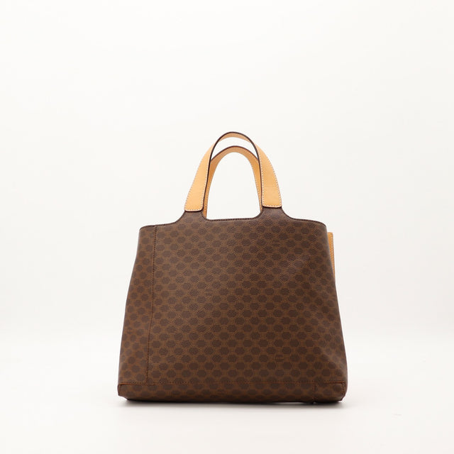 Tote Bag Celine Macadam face arriere toile Macadam marron — AMANA Vintage