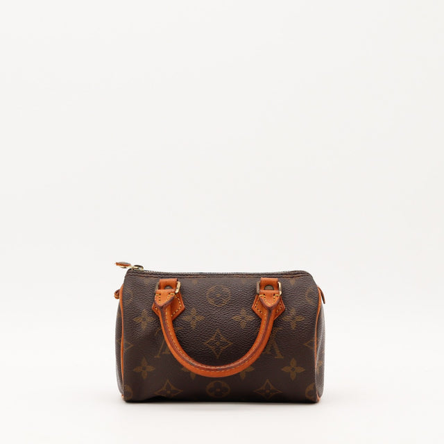 Vue de l'intérieur Louis Vuitton Mini Speedy Toile Monogramme occasion authentique — AMANA Vintage