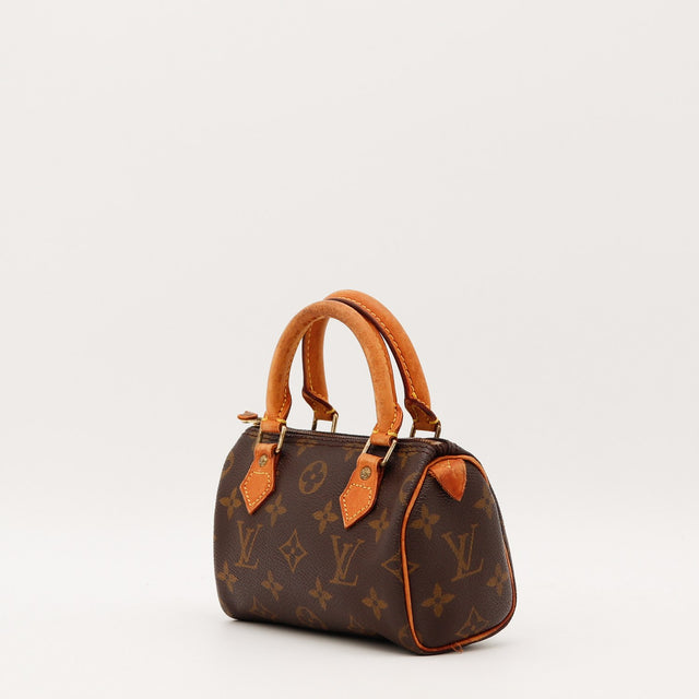 Vue de dos Louis Vuitton Mini Speedy Toile Monogramme occasion authentique — AMANA Vintage