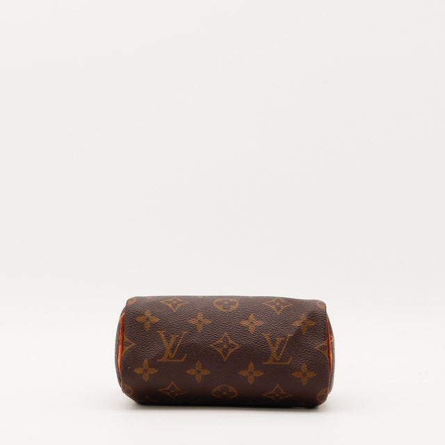 Détail de la tirette Louis Vuitton Mini Speedy Toile Monogramme occasion authentique — AMANA Vintage