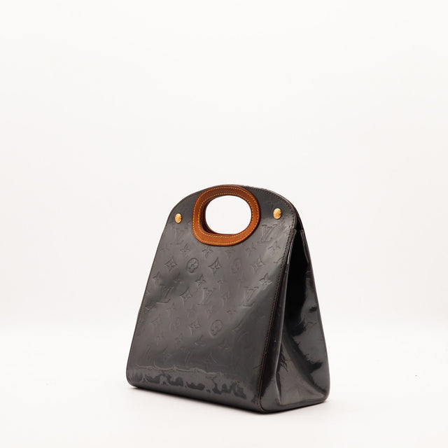 Louis Vuitton Roxbury Drive Vernis noir vue de trois quarts gauche occasion — AMANA Vintage