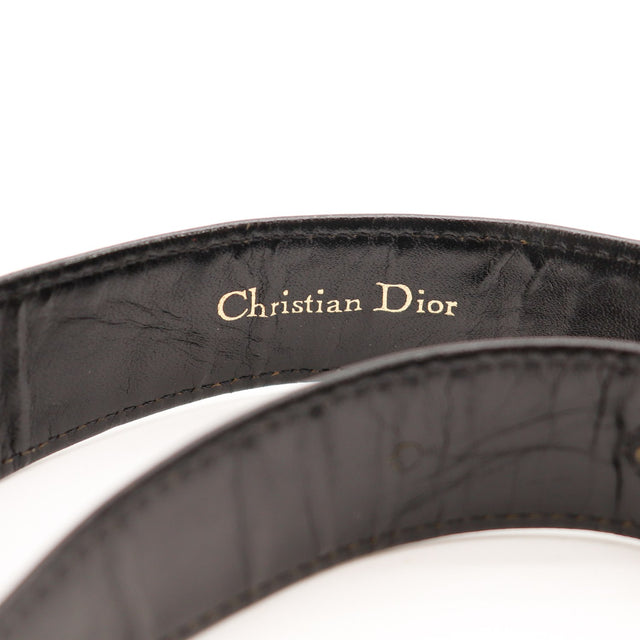 Marquage Christian Dior sur le cuir intérieur de la ceinture Trotter — AMANA Vintage