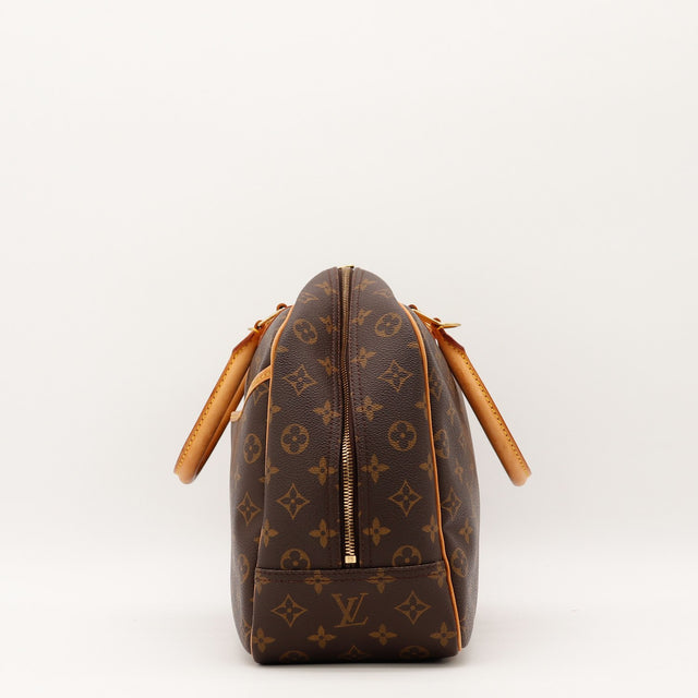 Vue de profil Louis Vuitton Deauville Toile Monogramme occasion authentique — AMANA Vintage
