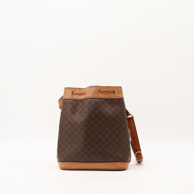 Sac seau Céline Macadam toile enduite vue de face occasion authentique — AMANA Vintage