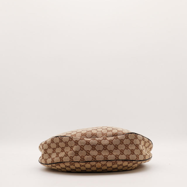 Vue du fond Hobo Demi Lune Gucci toile monogrammée — AMANA Vintage